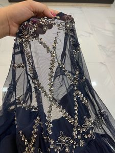 STREET 9 Navy Blue Embellished Maxi Dress