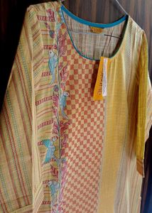 Pastel Yellow Printed Kurta by Aurelia