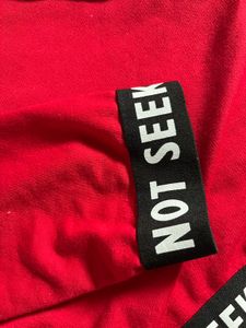 Red Cropped Hoodie