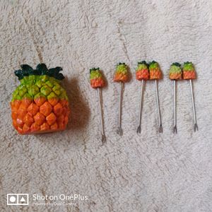 Artificial Fruit Shaped Mini Forks