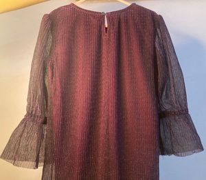 Purple Sheer Party Dress