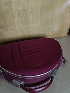MACHO Burgundy Travel Makeup Bag