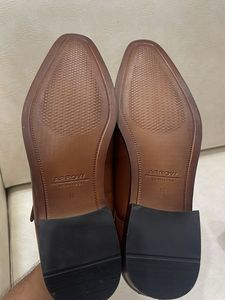 Arrow Brown Leather Monk Strap Dress Shoes
