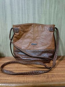 Imported Brown Leather Handbag