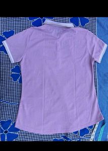 VUARNET Light Pink Shirt with White Collar** 🩷⚪