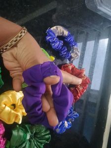 Colorful Handmade Scrunchie Set