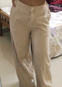 Wide Leg Tan Pants