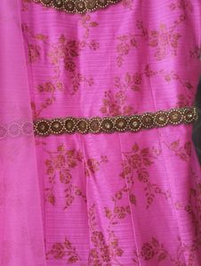 Pink Floral Anarkali Suit Set🌸💖