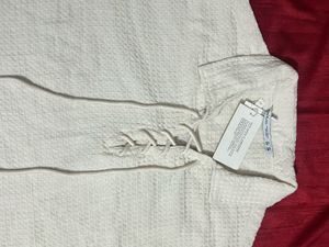 Size XXL Off-White Waffle Regular Fit Full Sleeves