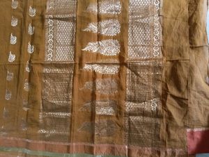 Mustard Colour Saree Fall Done