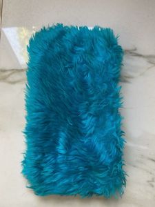 Teal Fuzzy Pouch