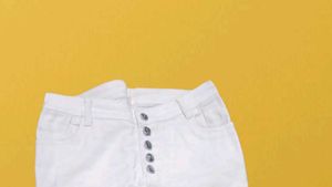 HI-99 Size-30 White Button-Front Jeans