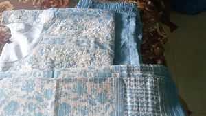 Sky Blue Embroidered Suit