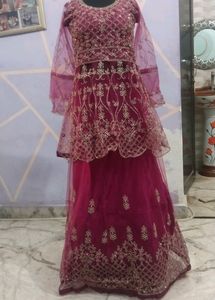 Golden Embroidery Lehenga Choli With Dupatta