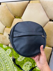 Black Round Bag