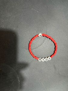 Beaded Bracelet Set - Red, White, and XOXO