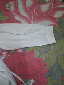 satin White shirt having pearl work on collar