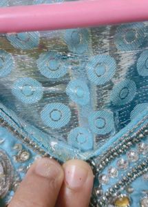 Light Blue Embellished Anarkali