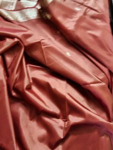 Elegant Peach Banarasi Silk Saree