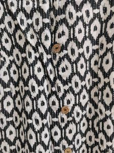 Black And White A Line  Kurti