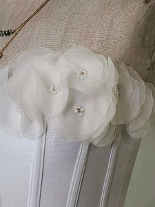 Pinterest Inspired Pearl Rhinestone White Corset