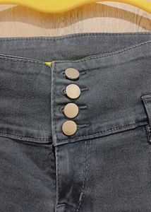 Women Slim High Rise Grey Jeans