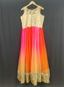 Women Orange Kurti Set