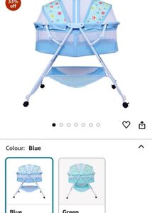Blue Baby Boy Bassinet Cum Rocker