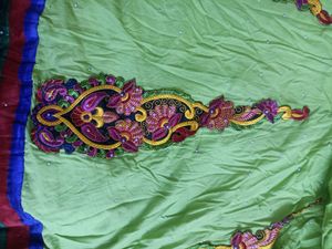 Green Colour Frock Suit Dress/Gown In Ethnic