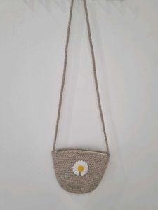 Natural Jute Basket Sling Bag
