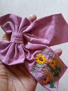 Fabric Hair Bow And Making Material