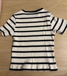 Striped Ribbed Tee
