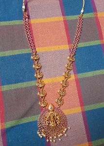 Too Good Quality Laxmi Long Chain With Kempu Stone