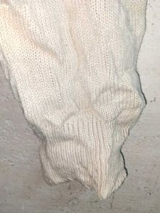 Women&#39;s Cream Crop Cardigan Winter Sweater