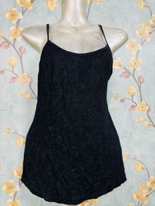 Black Embroidered Cami