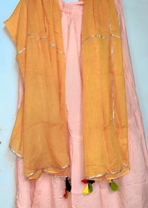 Peach Kurta Sharara Pant Set