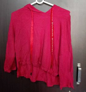 Red Hooded Sweatshirt