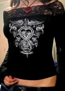 Black Lace Trim Top
