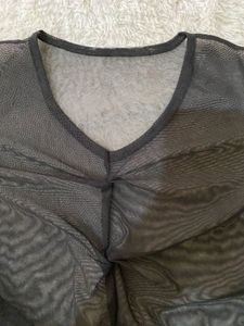 Black Mesh Top