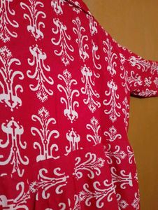 Red &amp; White Patterned Tunic