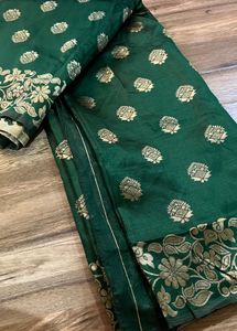 Elegant Green Border Saree