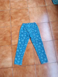 Butterfly Print Denim Jeans