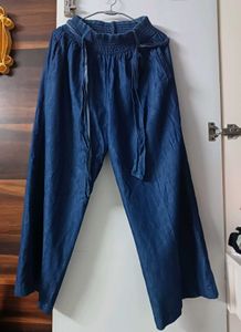 Denim Palazzo Pants