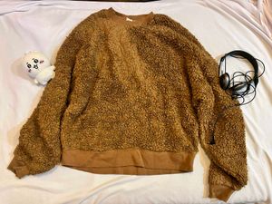 Fur Fleece Pullover Hoodie