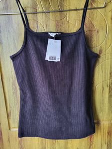 H&M Ribbed Strappy Tank Top/Size-S