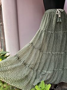floral long skirt