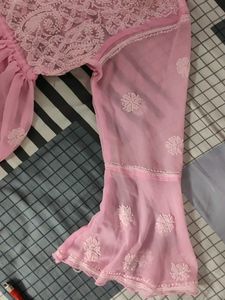 Pink Lucknow Chikan Top