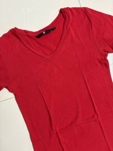 Red V-Neck T-Shirt