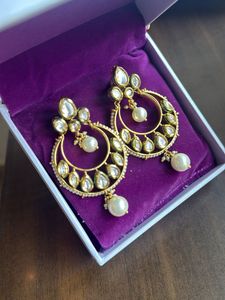 Elegant Kundan Pearl Earrings