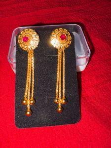 Gold Tone Dangle Earrings